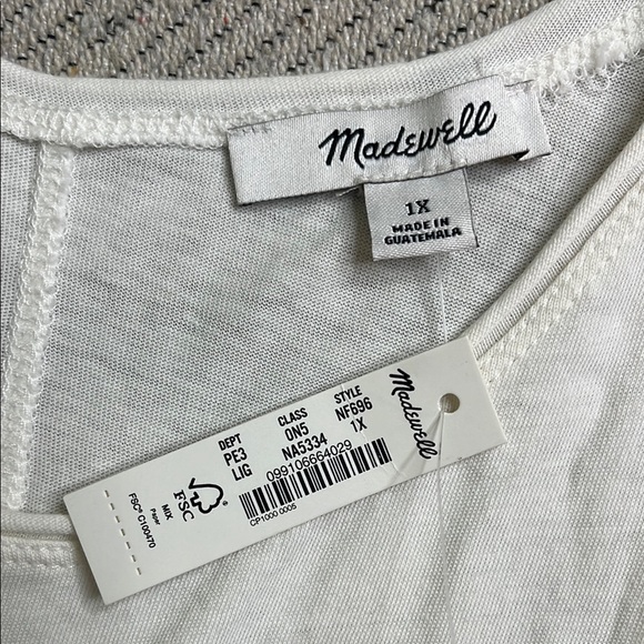 Madewell Ivory Plus Softfade Cotton Cover-Up Tank Dress, size 1X, NF696 - Picture 3 of 16